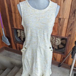 LOFT Textured Button Pocket Dress